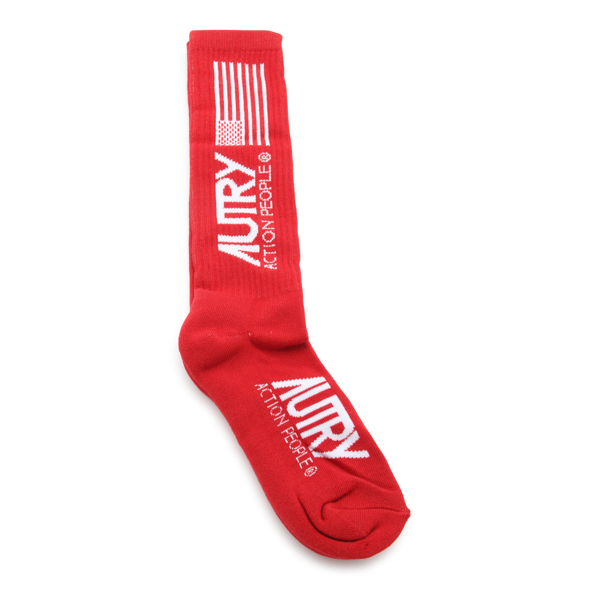 RED COTTON ICONIC LOGO SOCKS