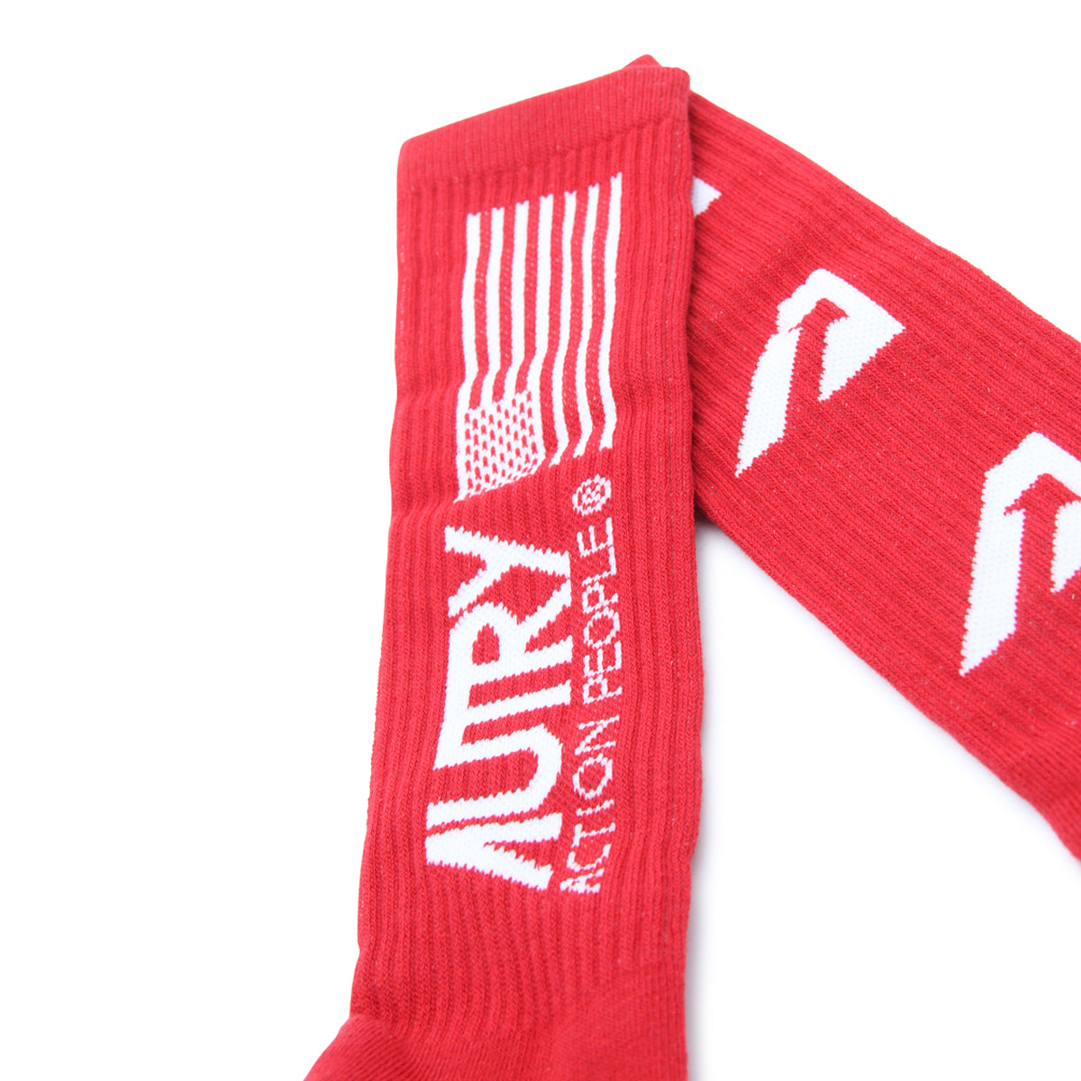 RED COTTON ICONIC LOGO SOCKS