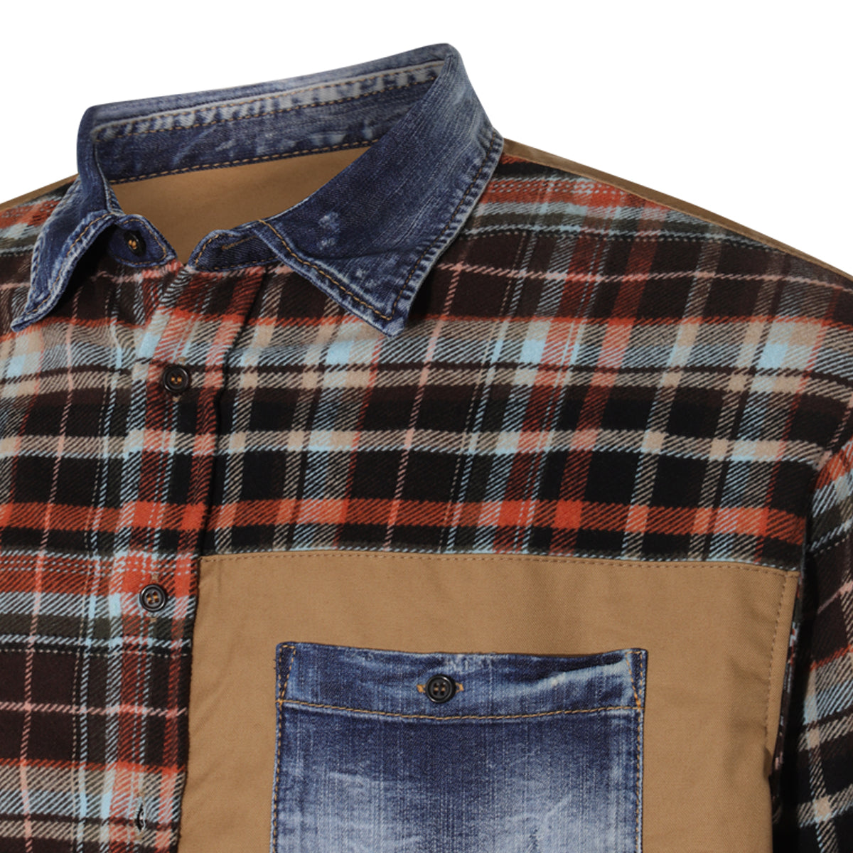 MULTICOLOUR FLANEL COTTON SHIRT