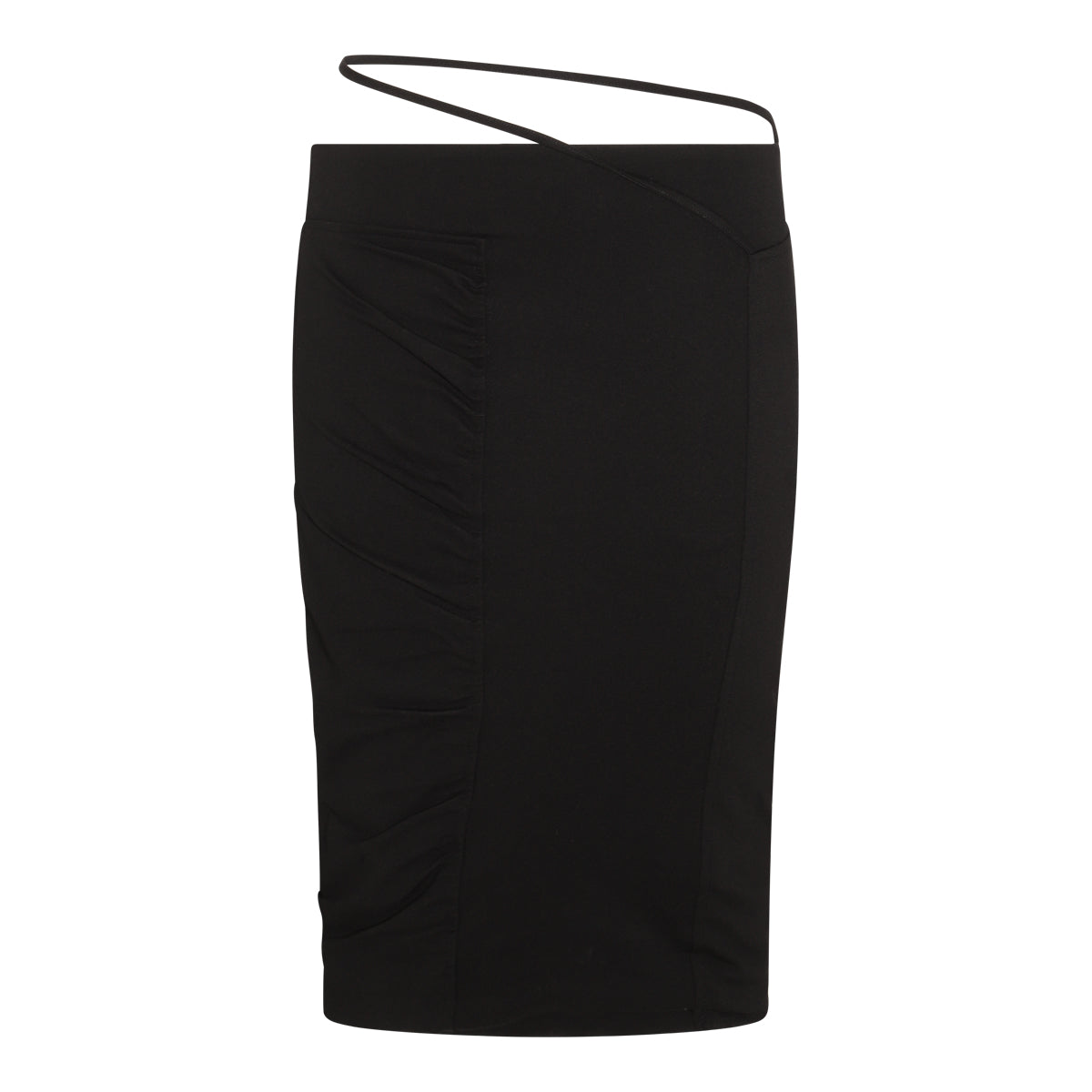 BLACK VISCOSE DAYTON PENCIL SKIRT