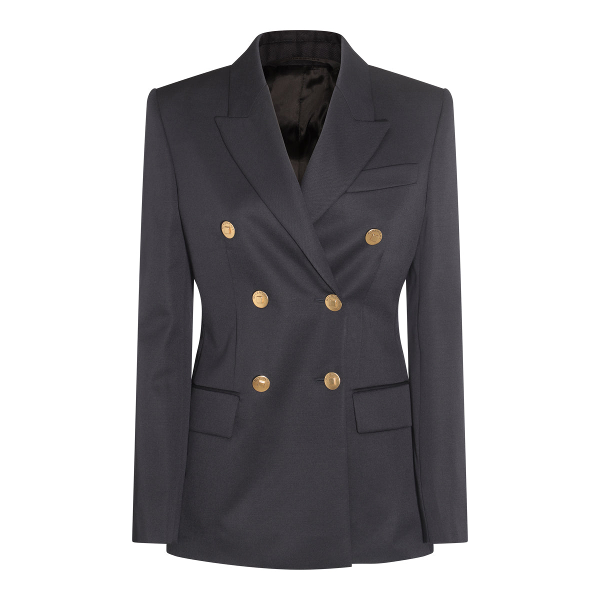 NAVY WOOL AND MOHAIR BLAZER