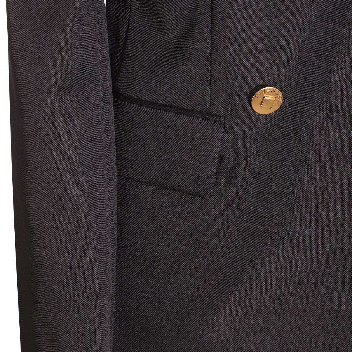 NAVY WOOL AND MOHAIR BLAZER