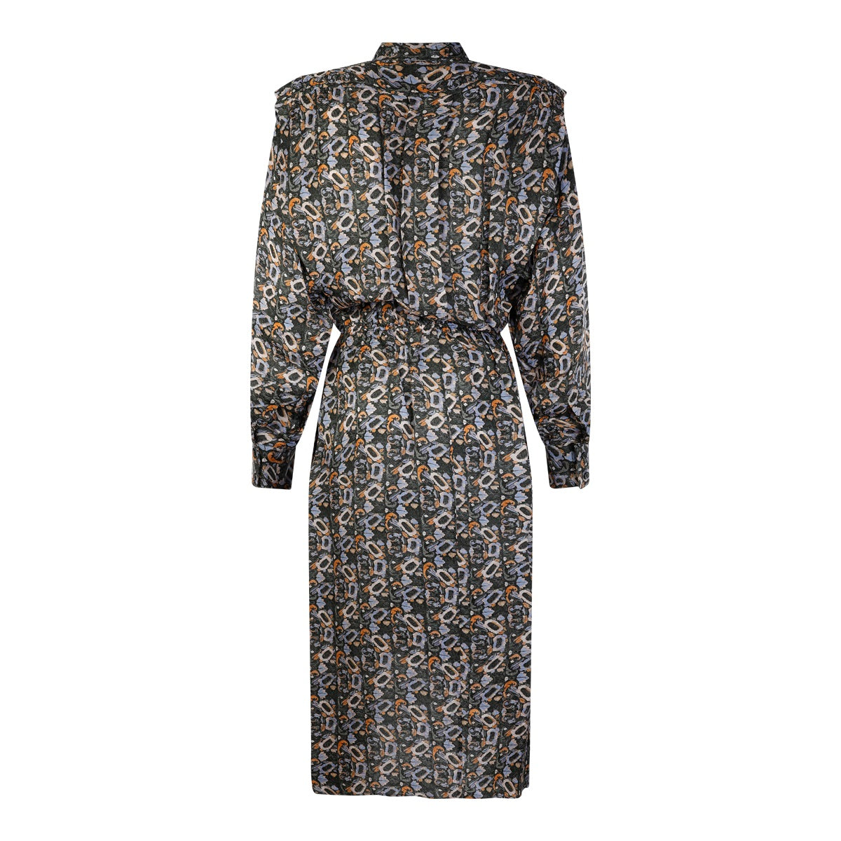 MULTICOLOUR VISCOSE AND SILK BLEND FLORAL DRESS