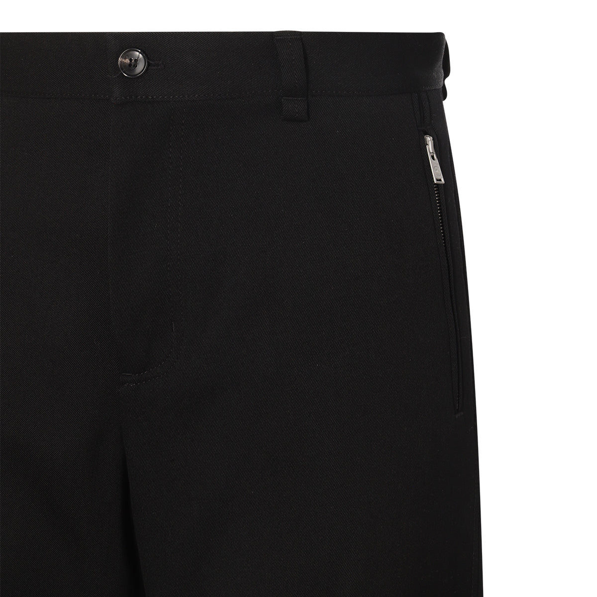 BLACK WOOL PANTS