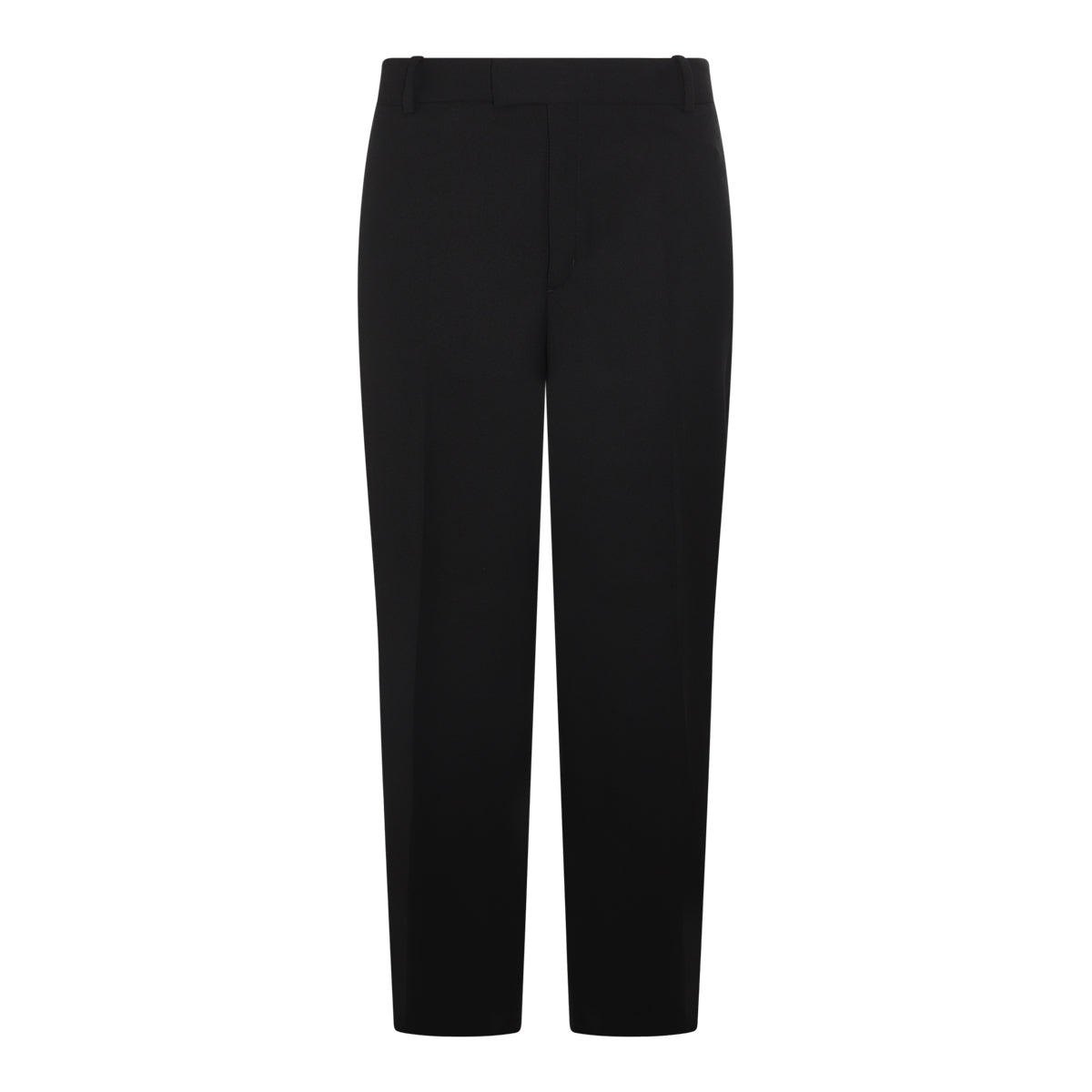 BLACK WOOL BLEND PANTS