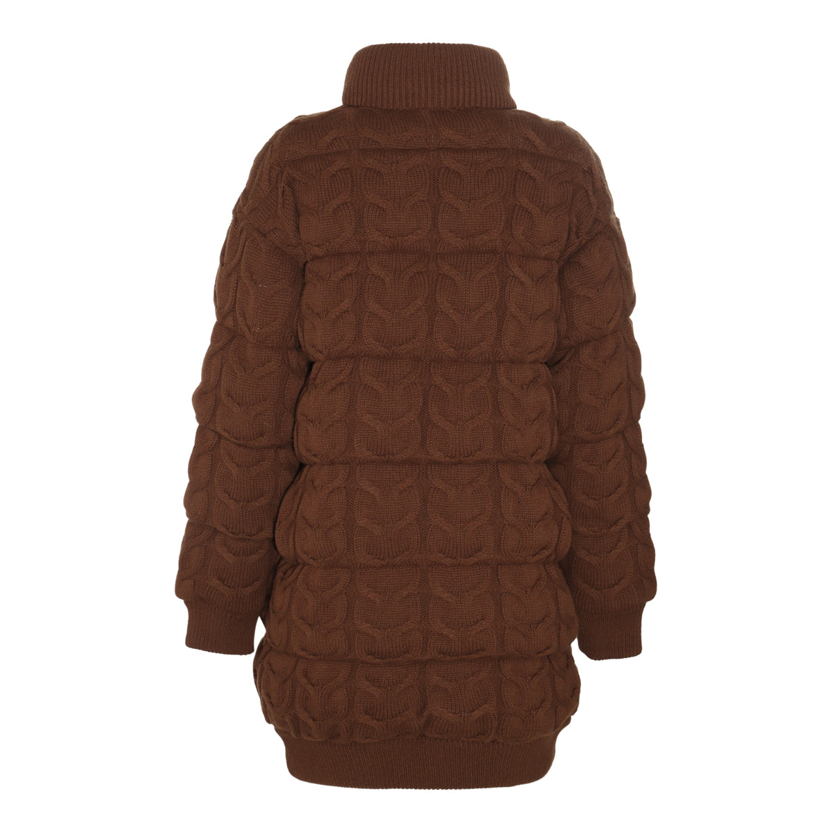 BROWN WOOL OVATTA DOWN JACKET