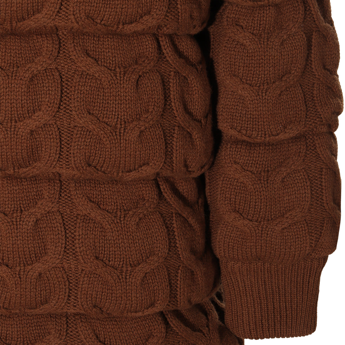 BROWN WOOL OVATTA DOWN JACKET