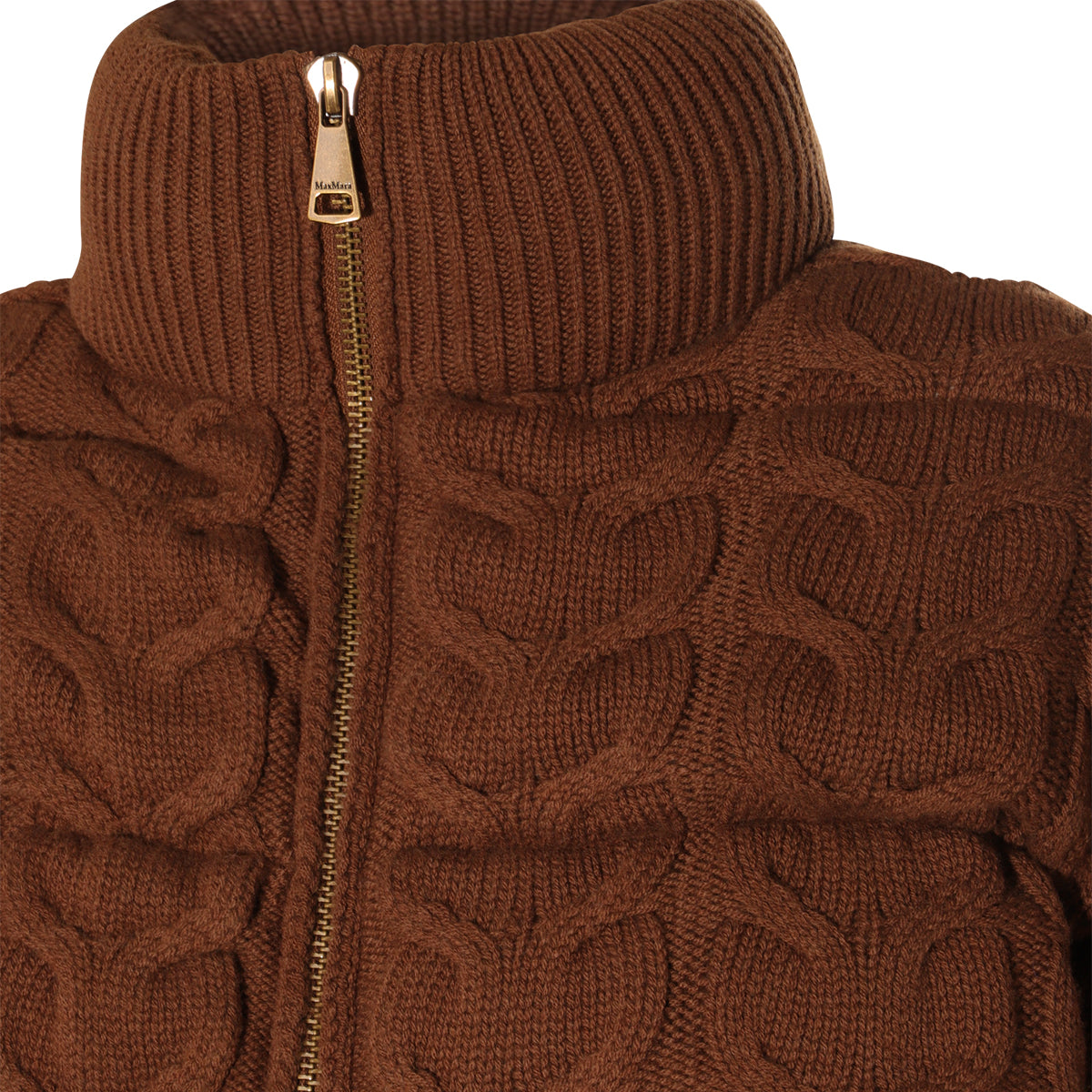 BROWN WOOL OVATTA DOWN JACKET