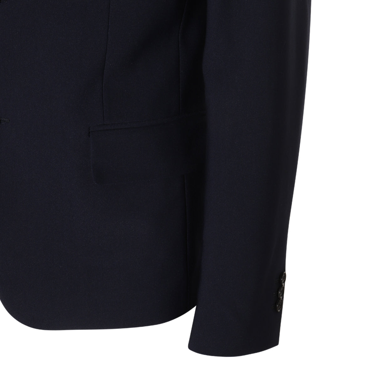 MIDNIGHT BLUE VISCOSE-WOOL BLEND BLAZER