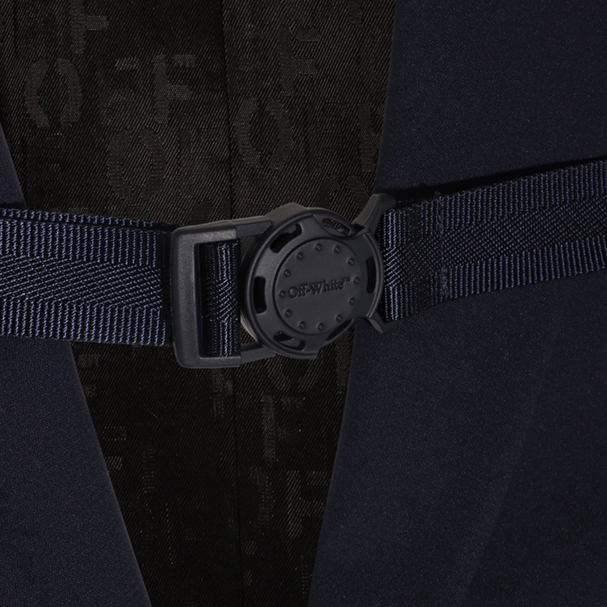 MIDNIGHT BLUE VISCOSE-WOOL BLEND BLAZER