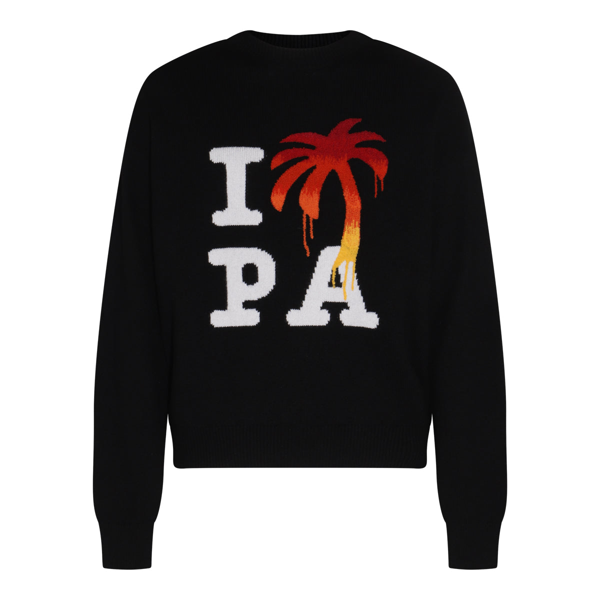 BLACK MULTICOLOUR WOOL BLEND JUMPER