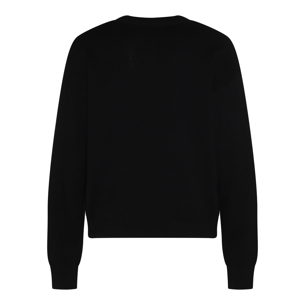 BLACK MULTICOLOUR WOOL BLEND JUMPER