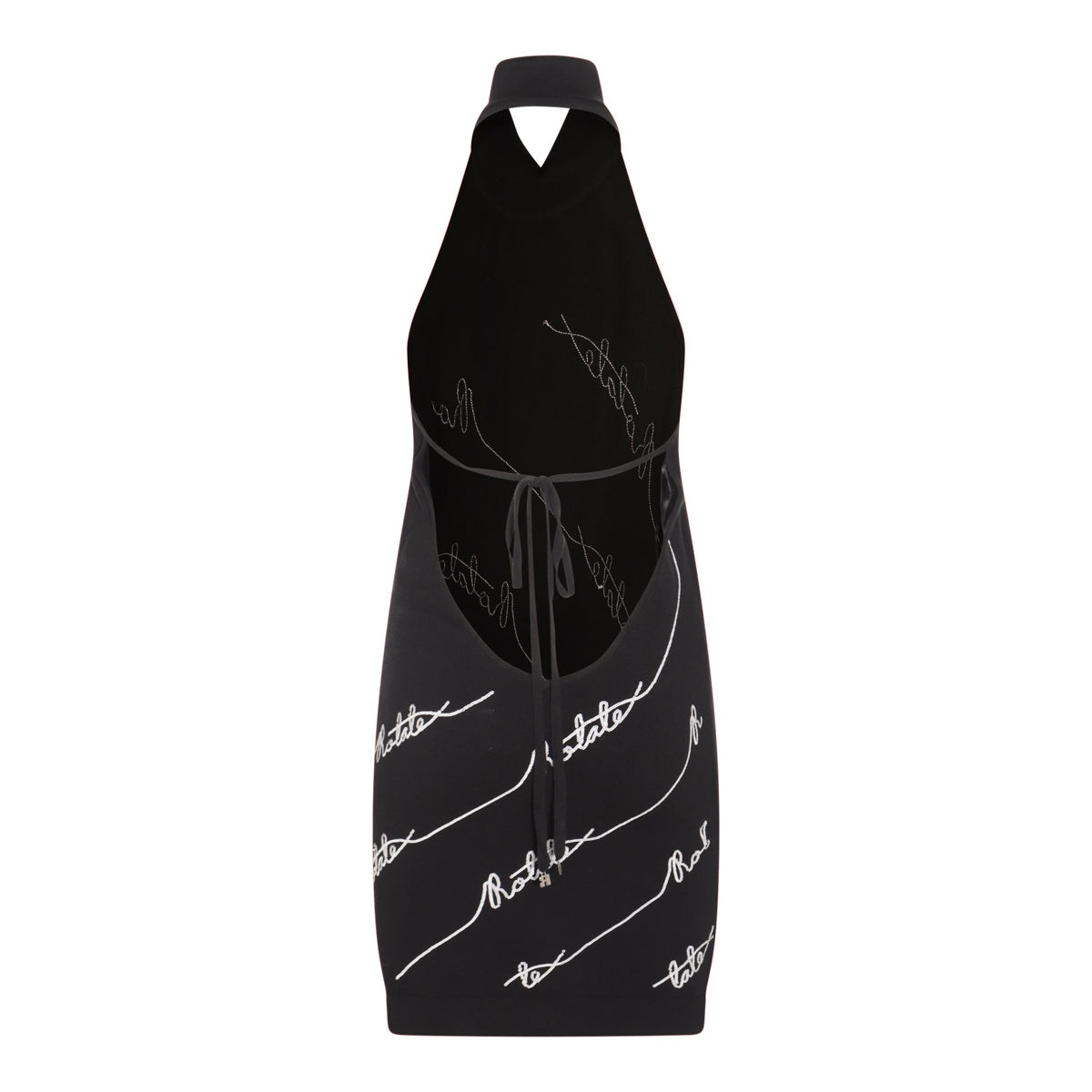 BLACK COTTON BLEND STRETCH DRESS