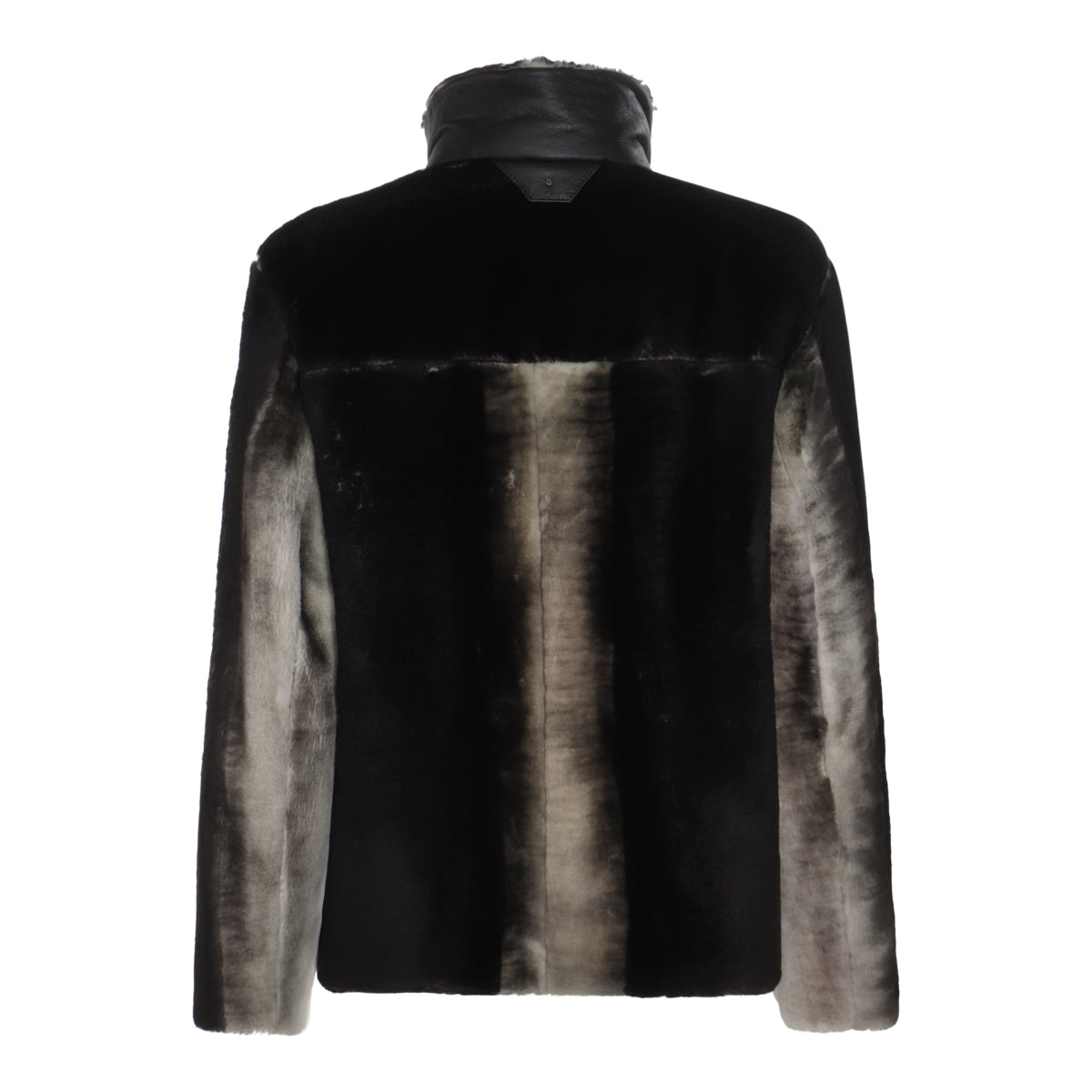 BLACK LEATHER DEGRADE JACKET