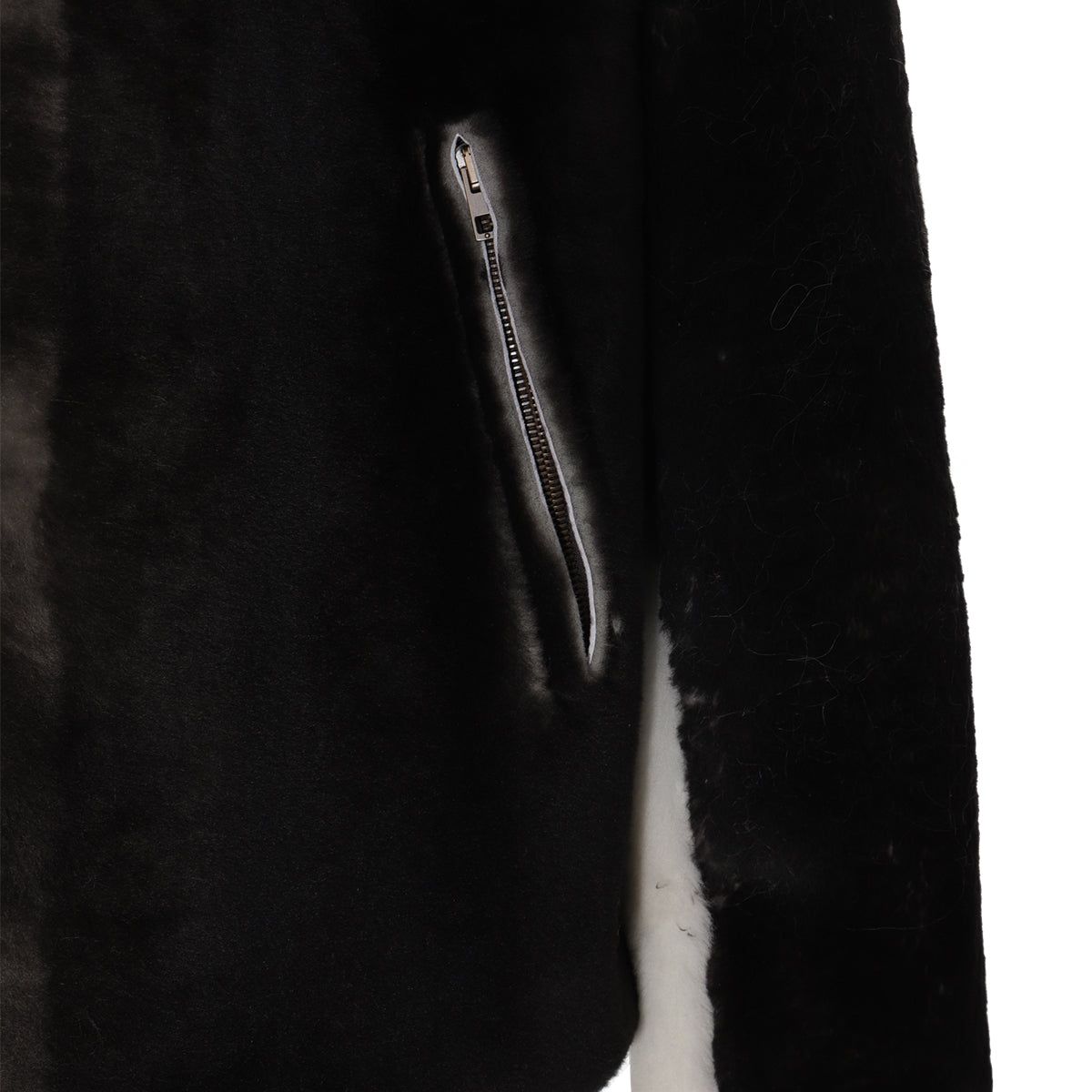 BLACK LEATHER DEGRADE JACKET
