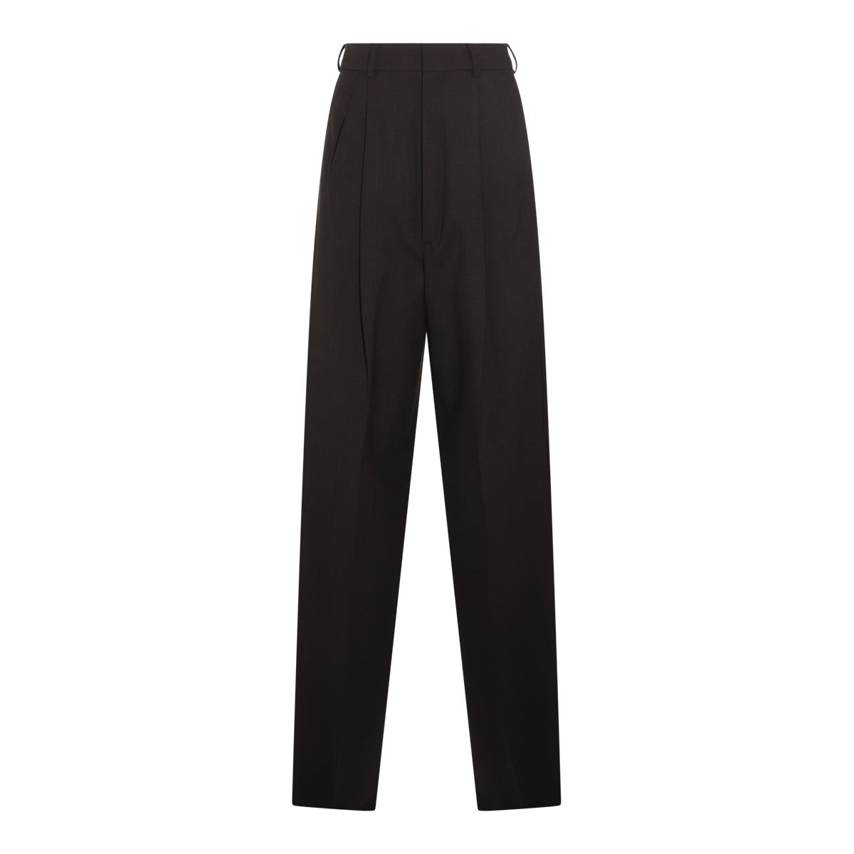 DARK BROWN VIRGIN WOOL STRETCH FELICE PANTS