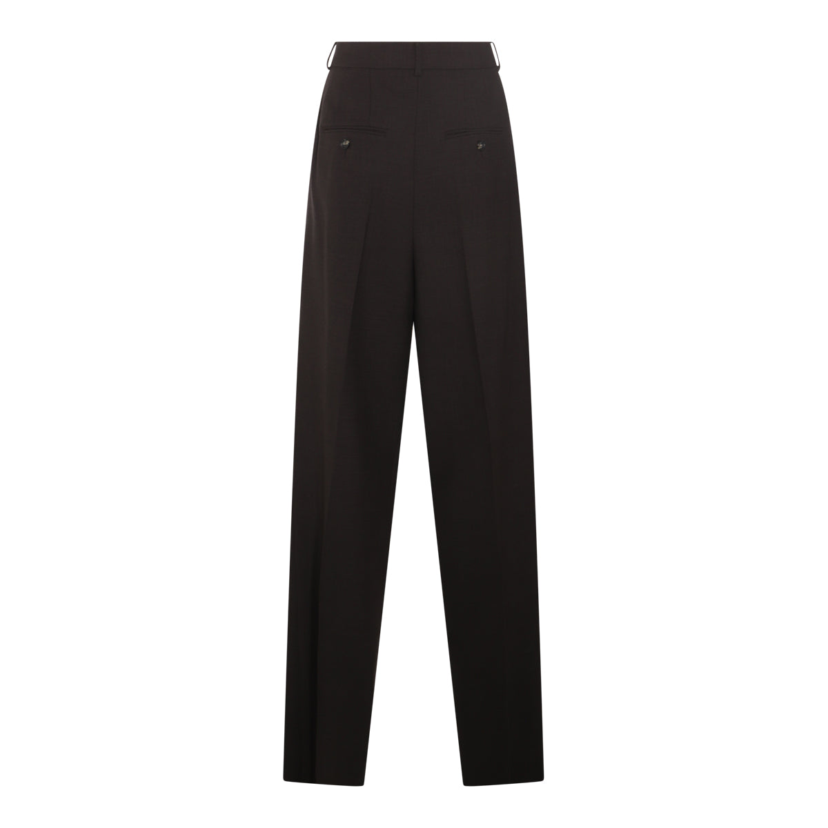 DARK BROWN VIRGIN WOOL STRETCH FELICE PANTS