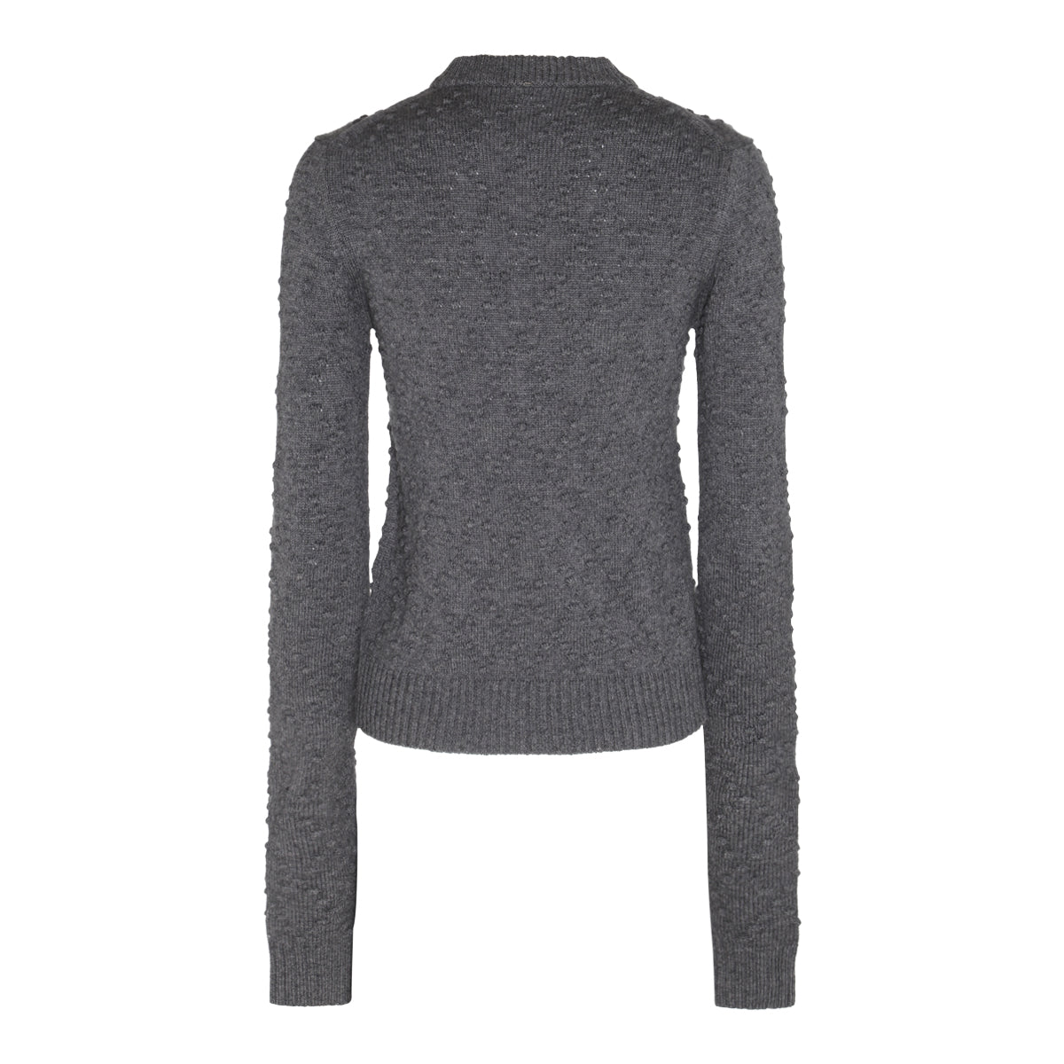 GREY WOOL AND CASHMERE BLEND SALVE SWEATER
