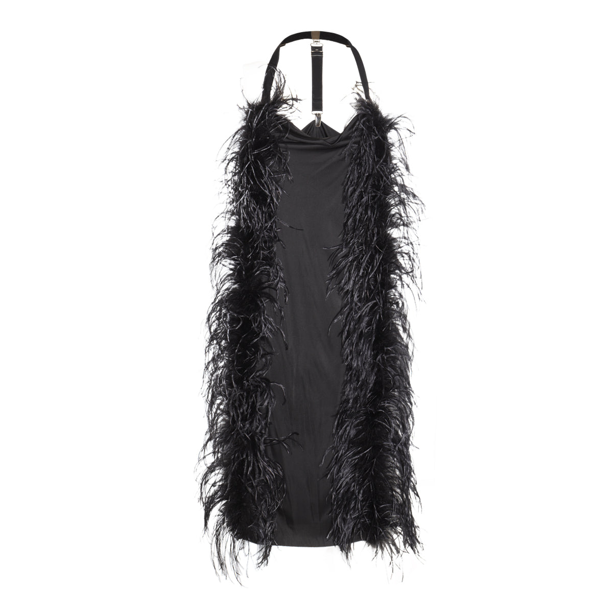 BLACK VISCOSE USSITA MINI DRESS