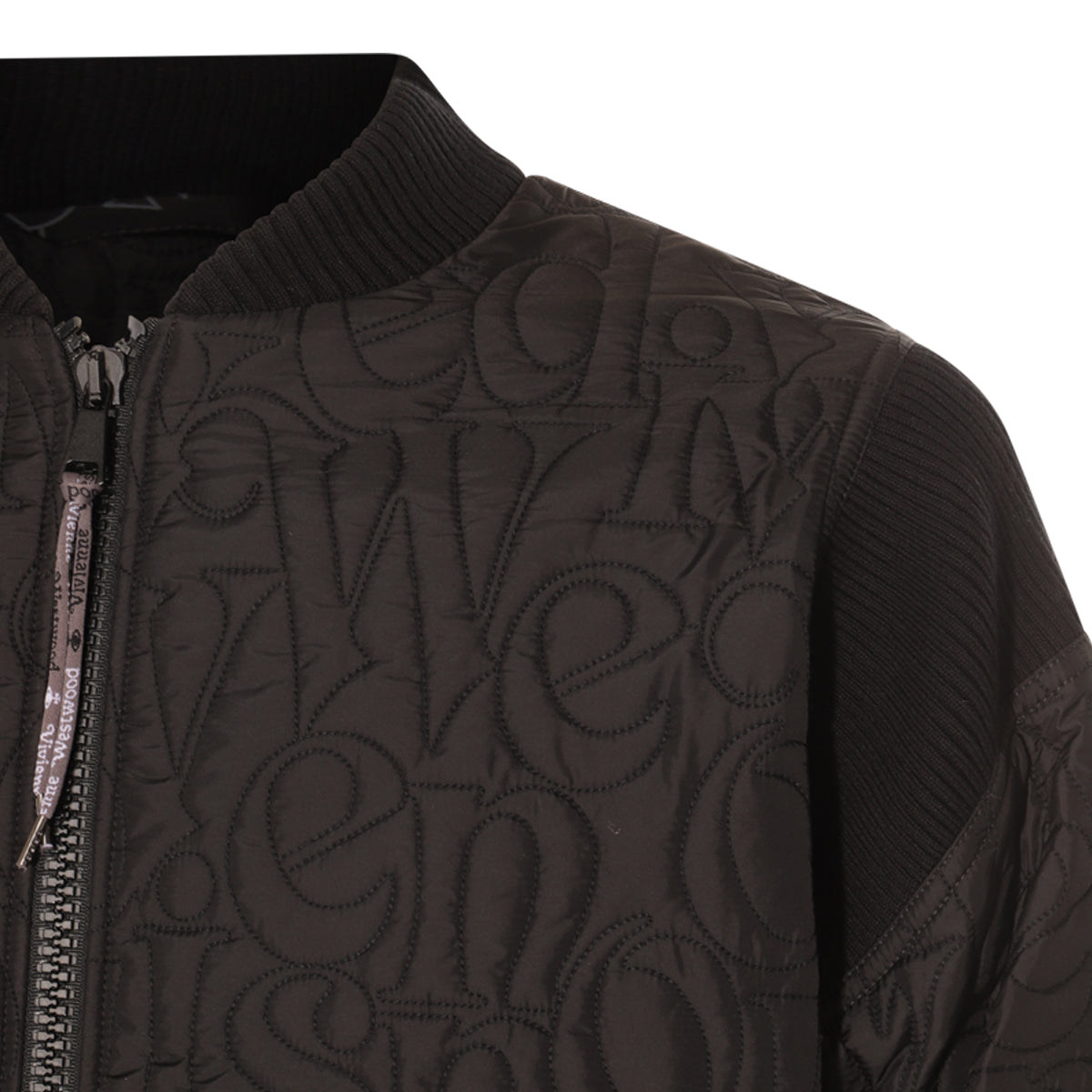 BLACK NYLON BOMBER CASUAL JACKET