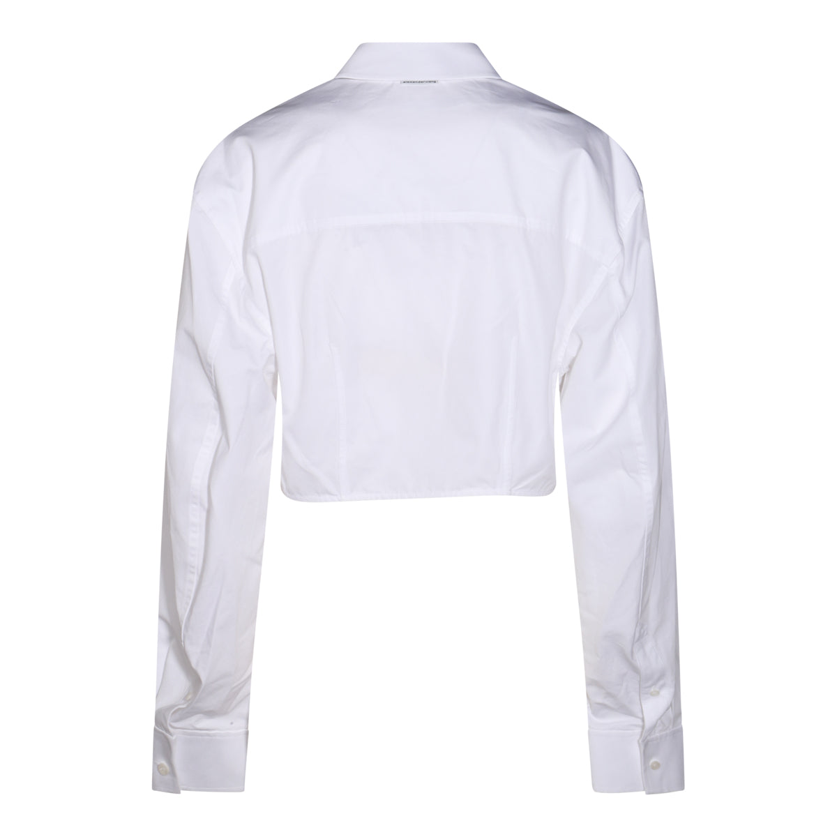 WHITE COTTON ASYMMETRIC SHIRT