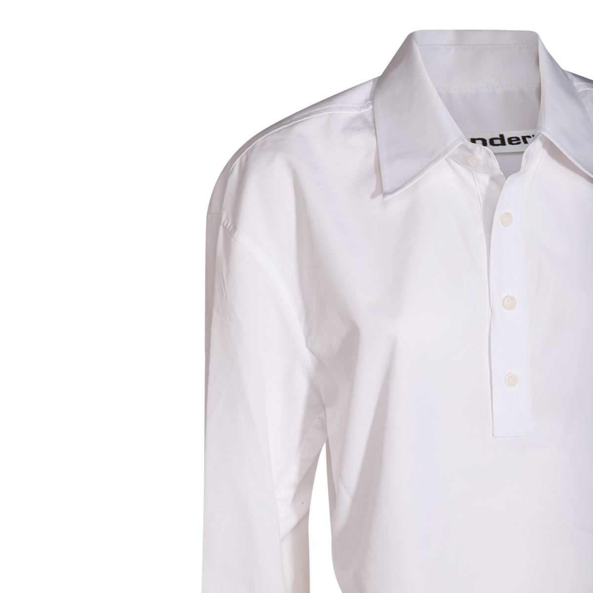 WHITE COTTON ASYMMETRIC SHIRT