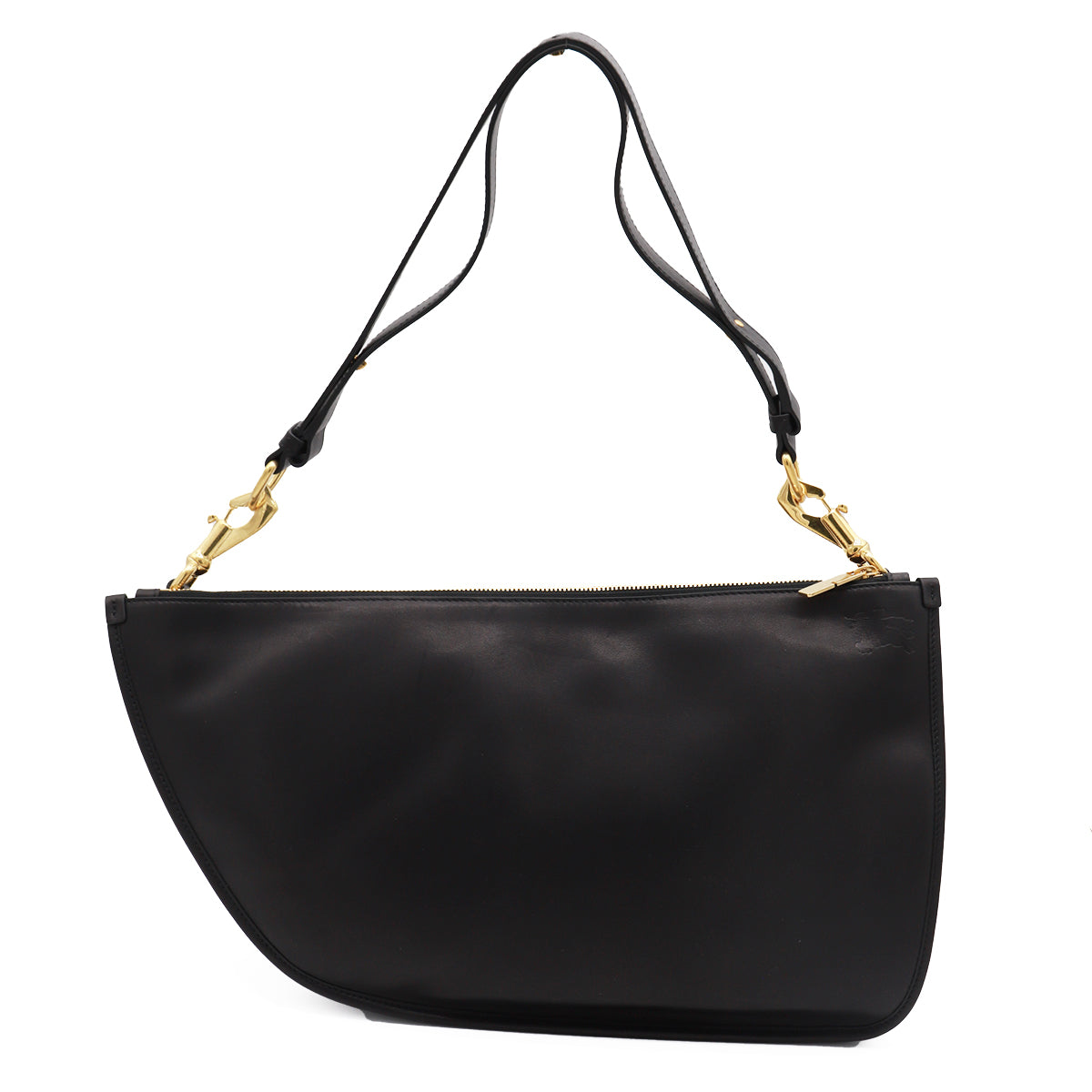 BLACK LEATHER SHOULDER BAG
