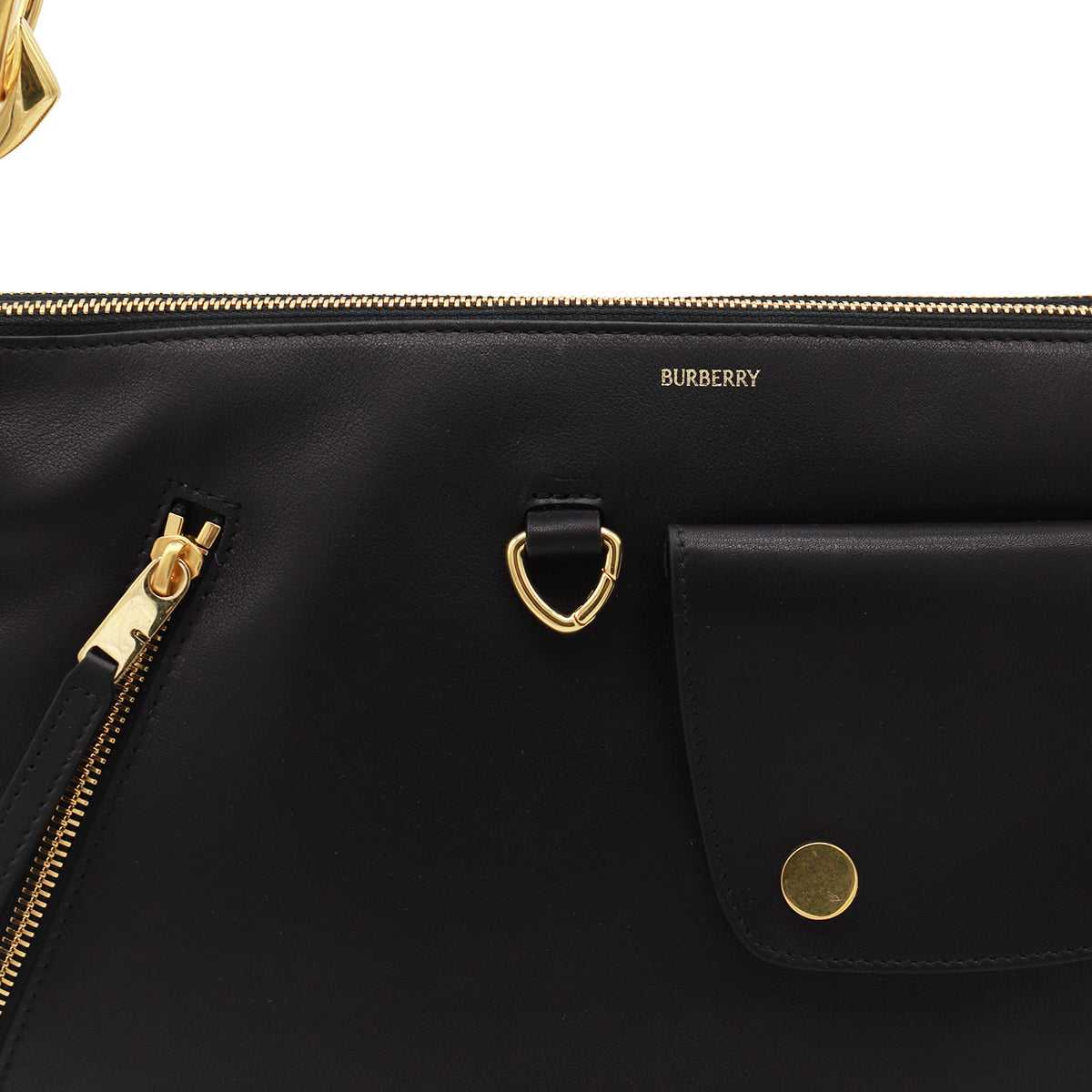 BLACK LEATHER SHOULDER BAG