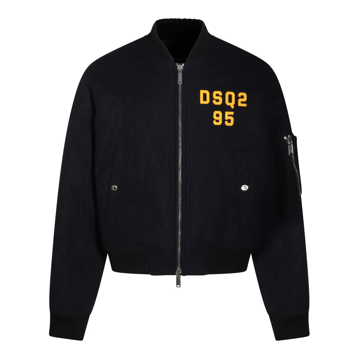 NAVY BLUE WOOL CASUAL JACKET