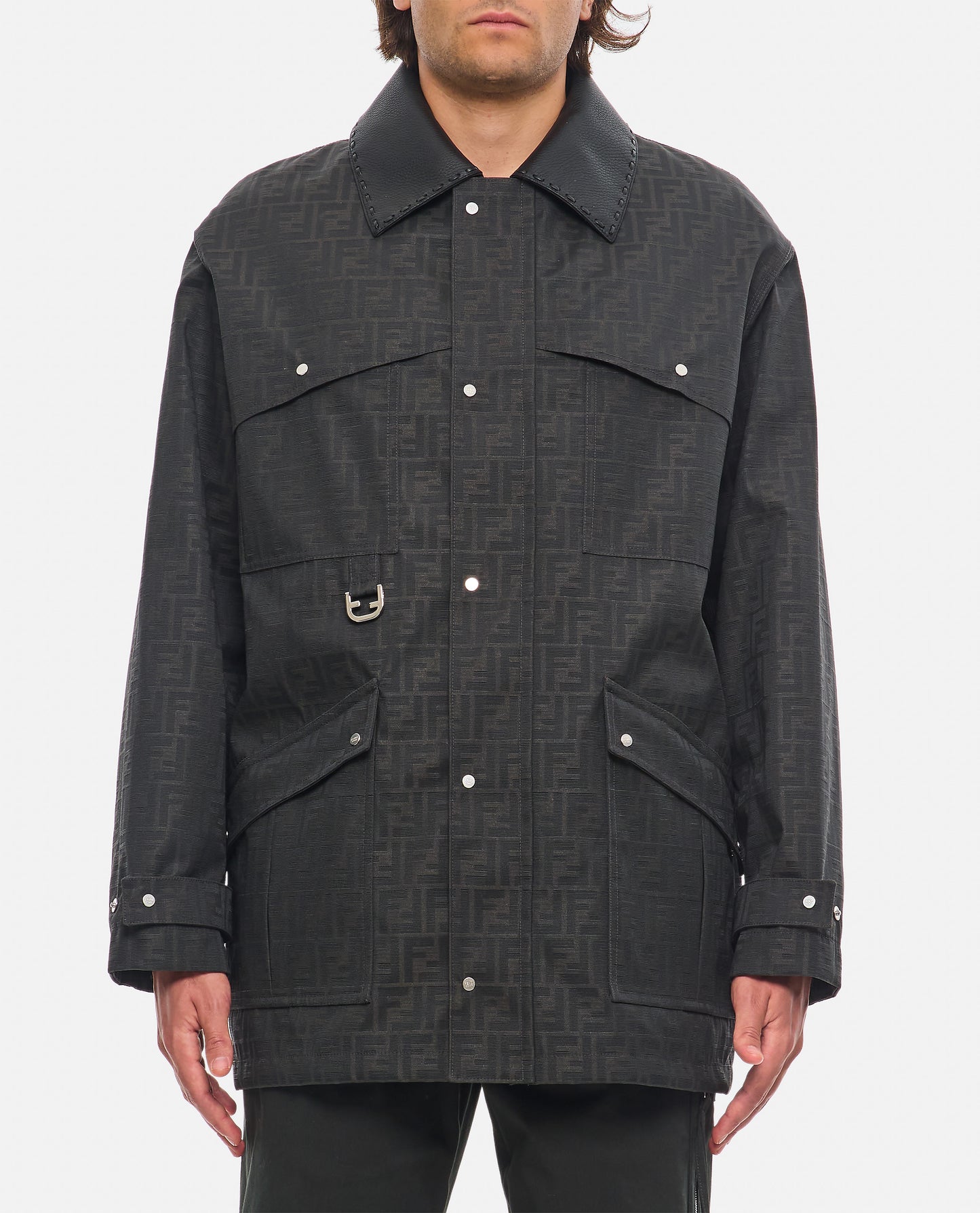 BLOUSON COATED CANVAS LOGO