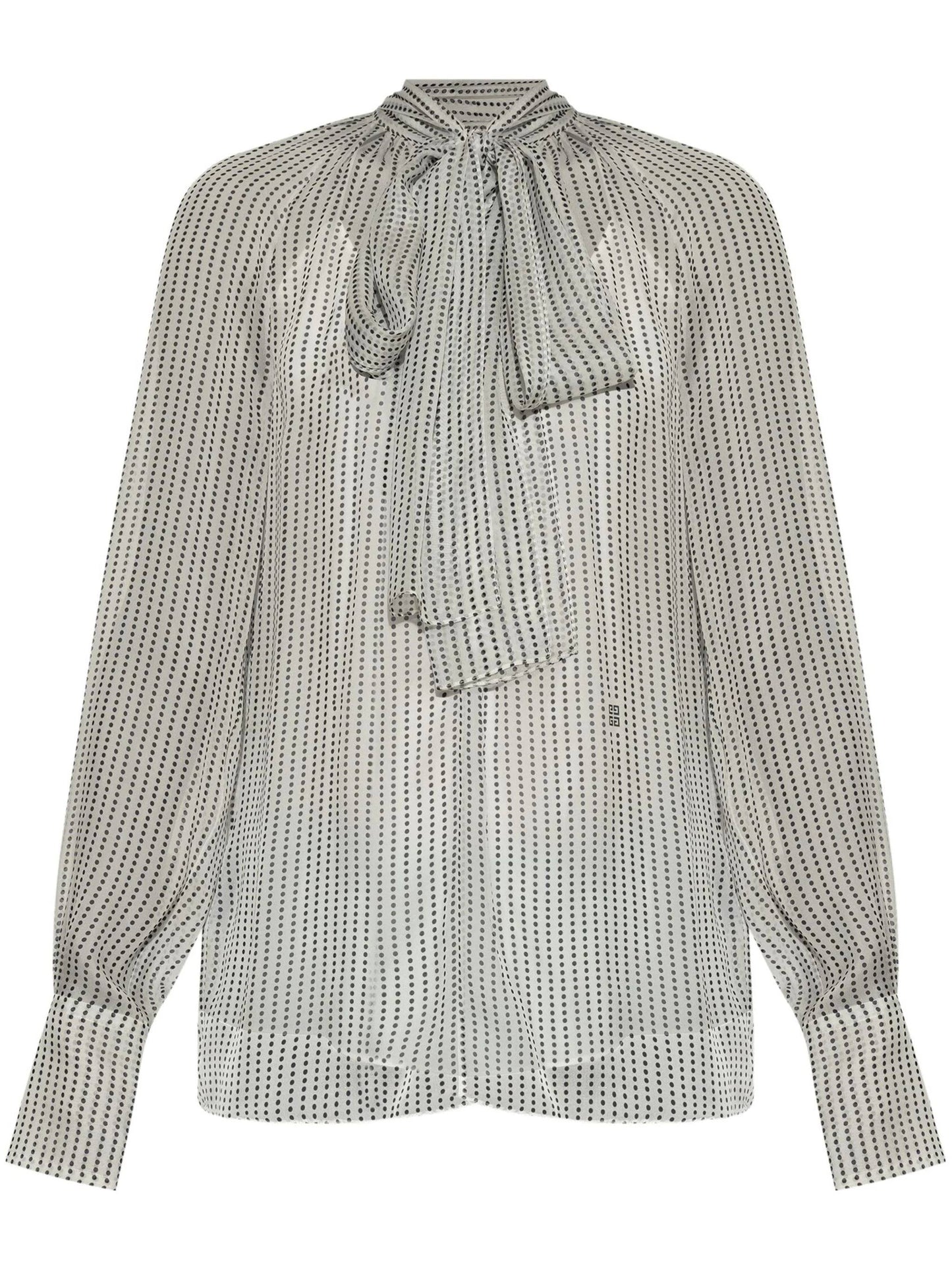 LONG-SLEEVED SHIRT IN SILK CHIFFON.