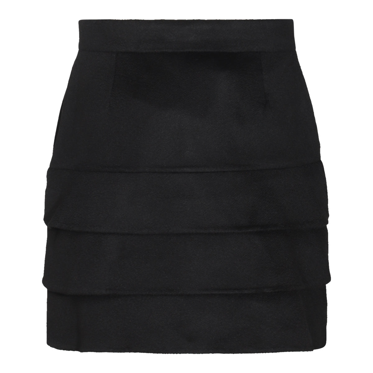 BLACK WOOL SKIRT