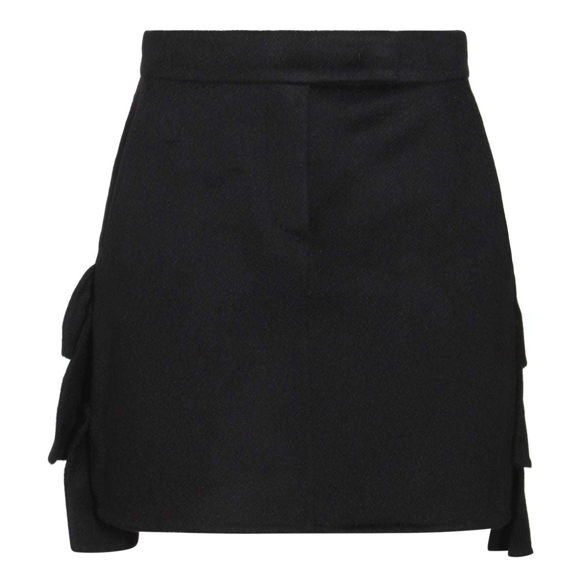 BLACK WOOL SKIRT