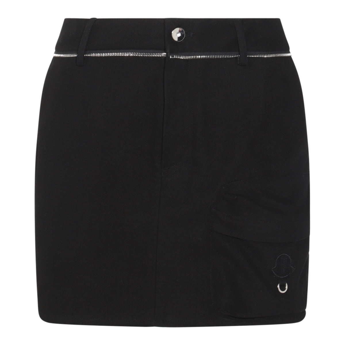 BLACK COTTON MINI SKIRT