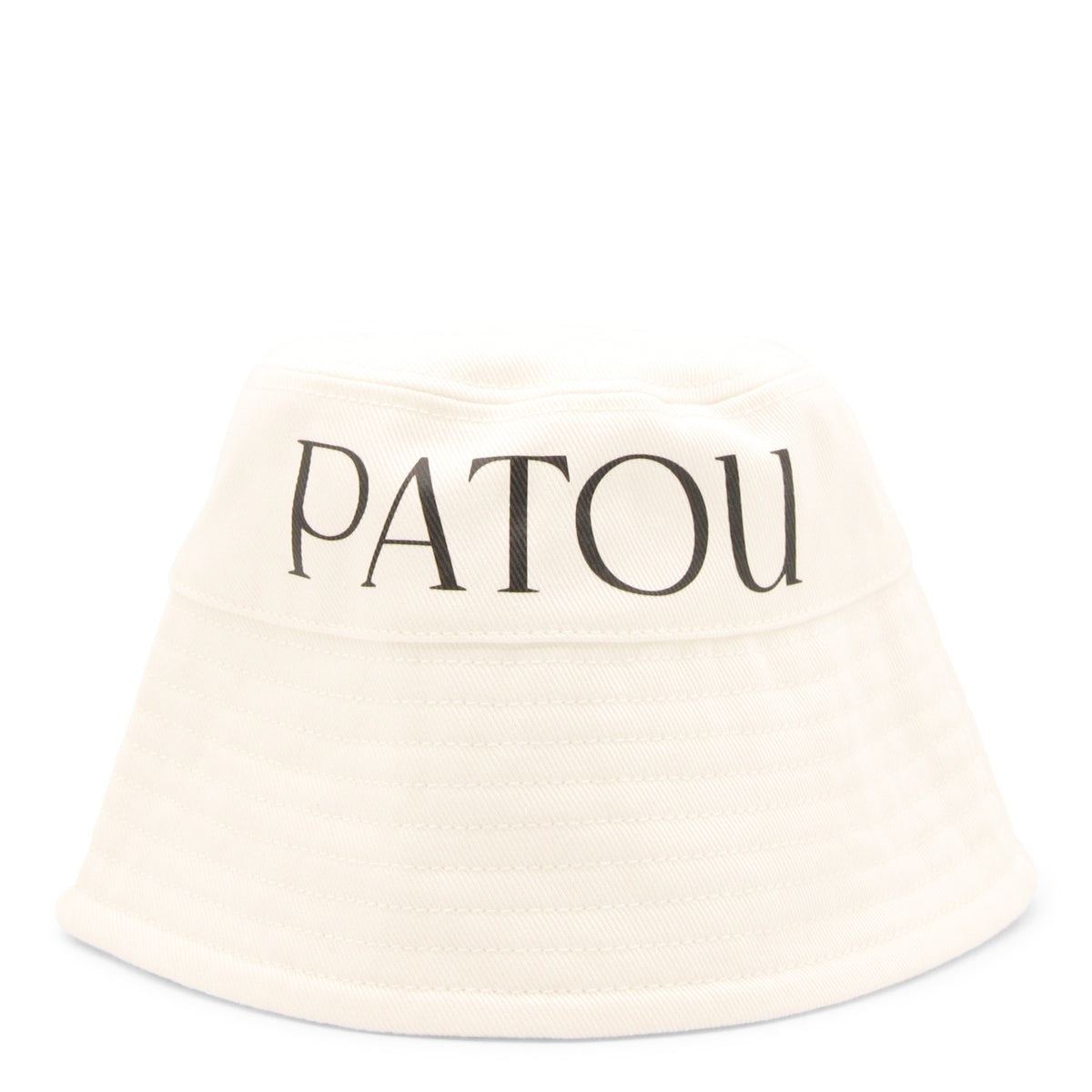 WHITE AND BLACK COTTON BUCKET HAT