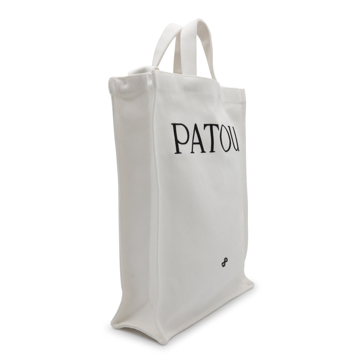 WHITE COTTON VERTICAL TOTE