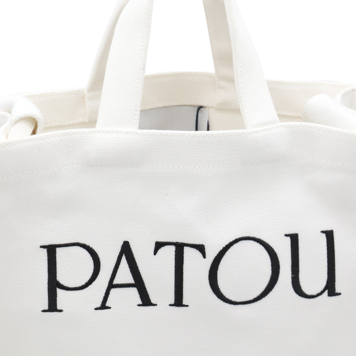 WHITE COTTON VERTICAL TOTE
