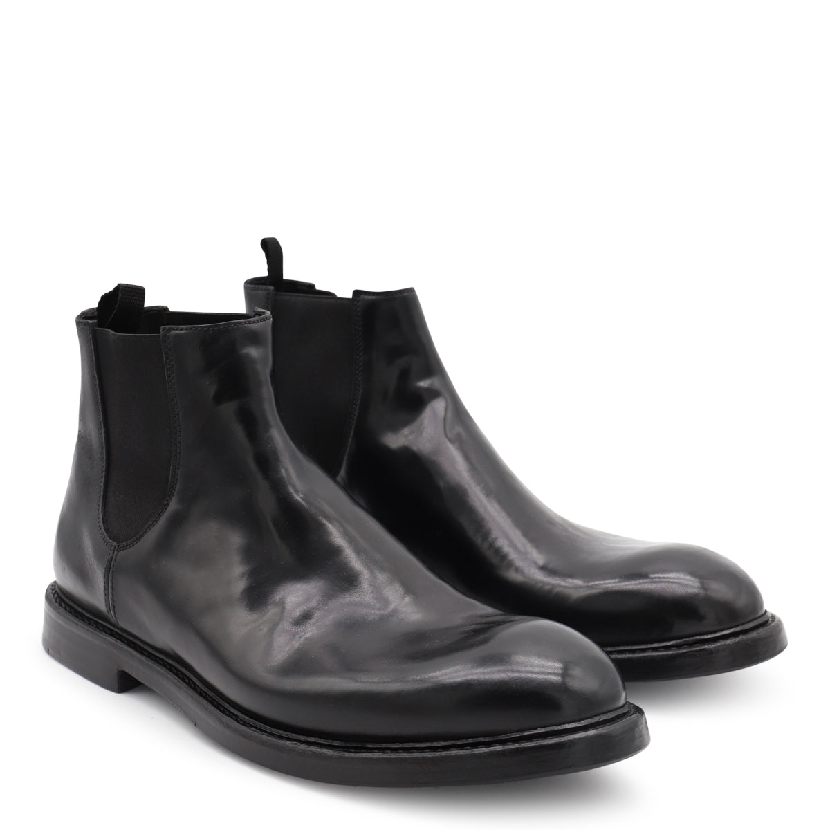 BLACK LEATHER BOOTS