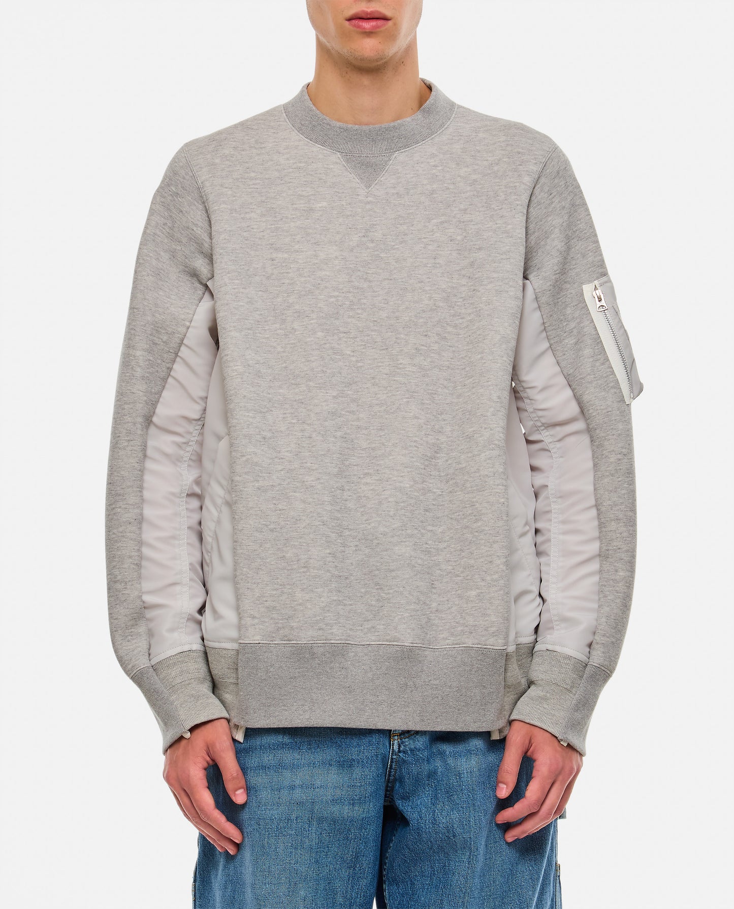 SPONGE SWEAT X NYLON TWILL PULLOVER
