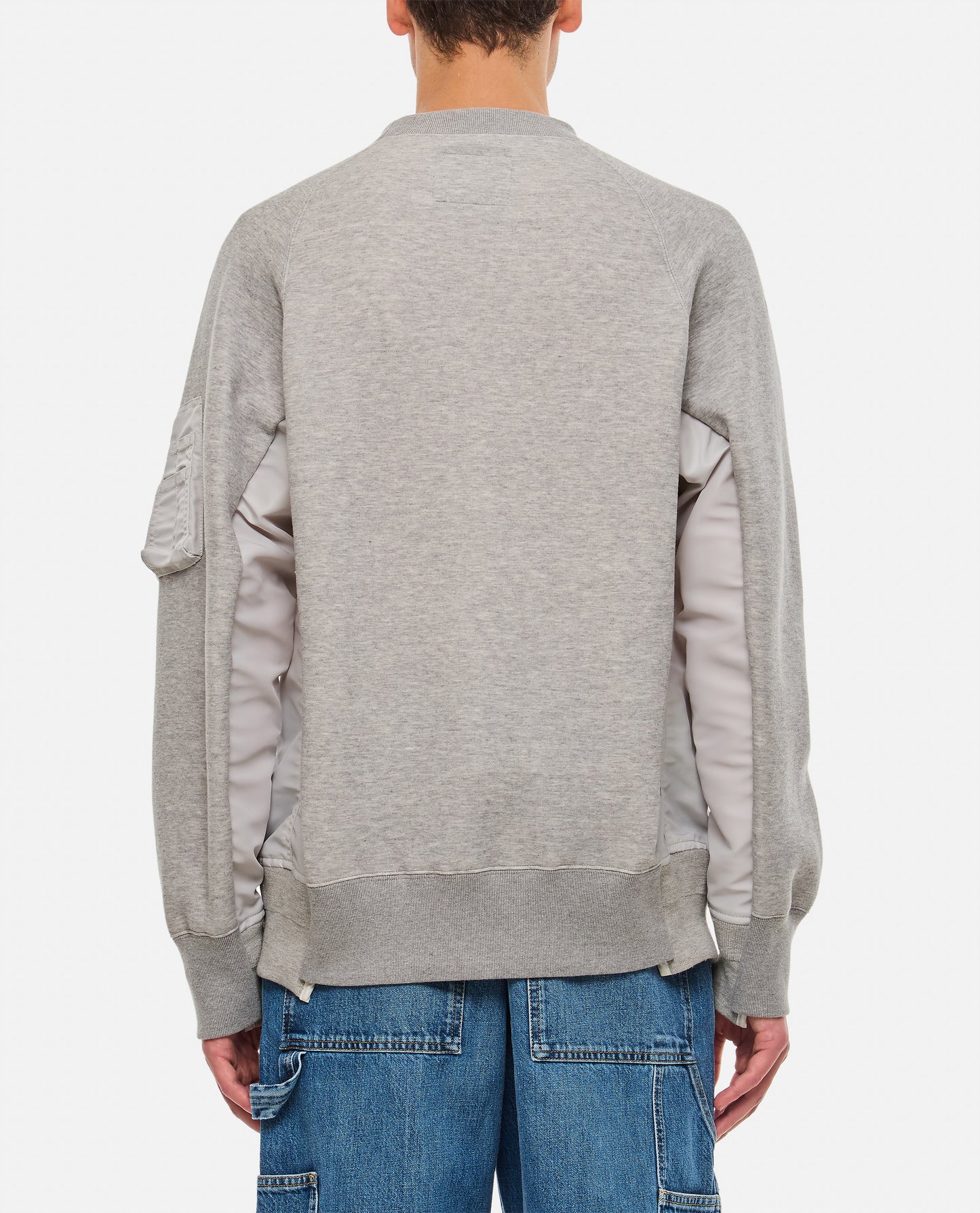 SPONGE SWEAT X NYLON TWILL PULLOVER