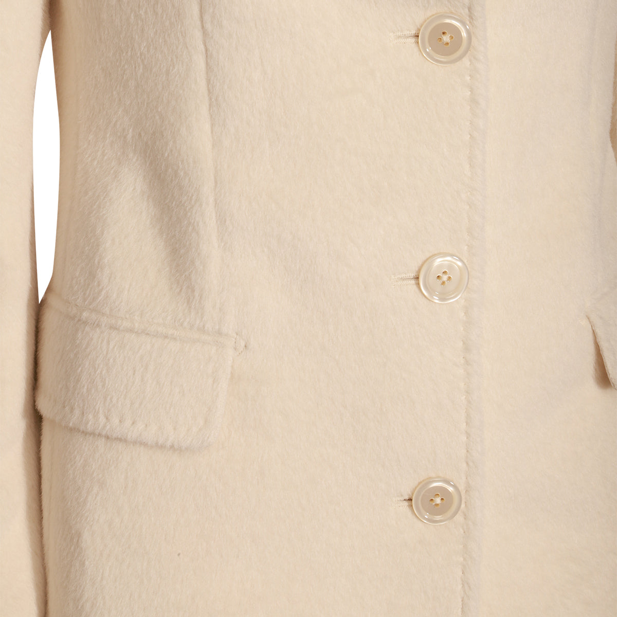 WHITE WOOL COAT