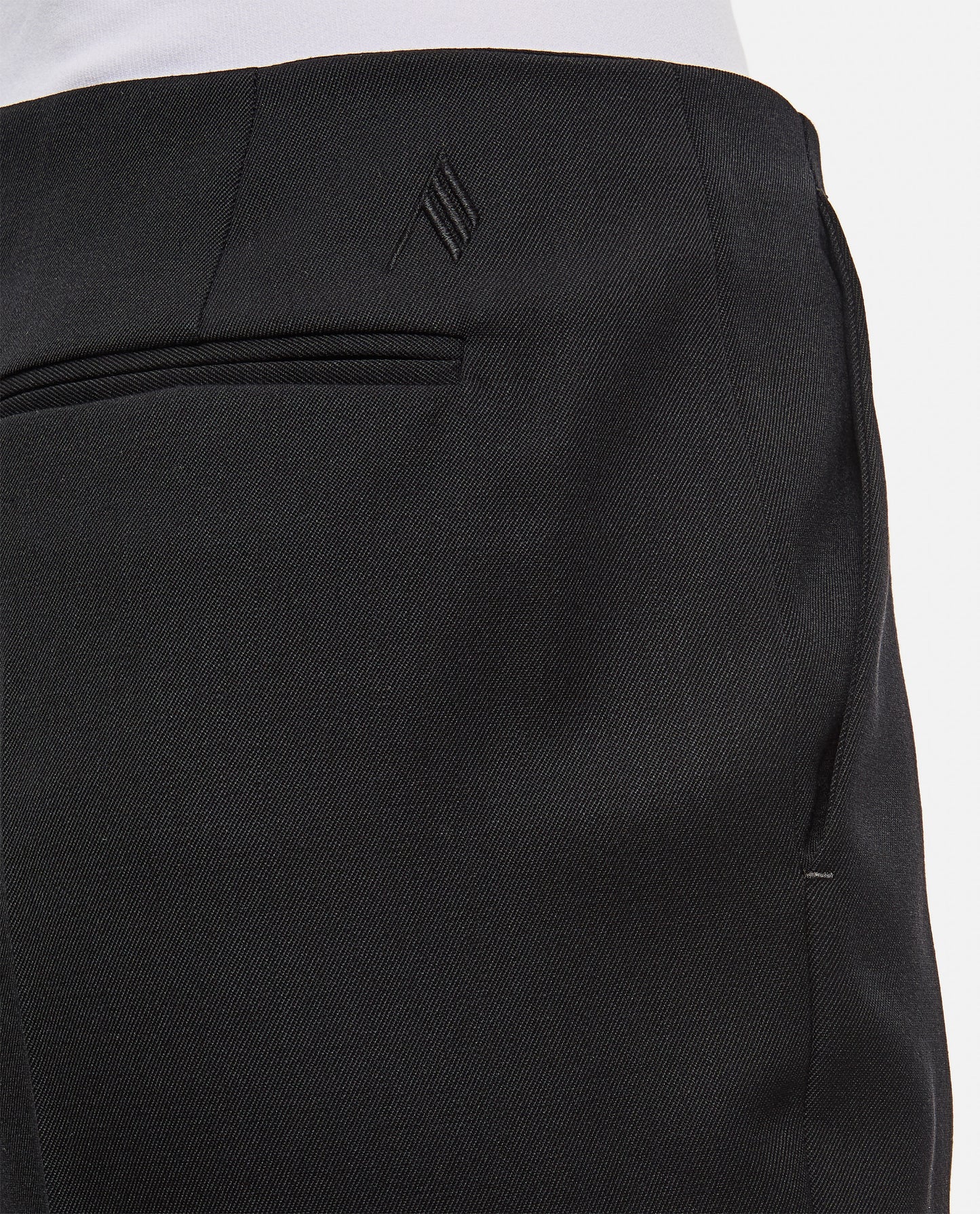 WOOL GABARDINE STRAIGHT PANTS