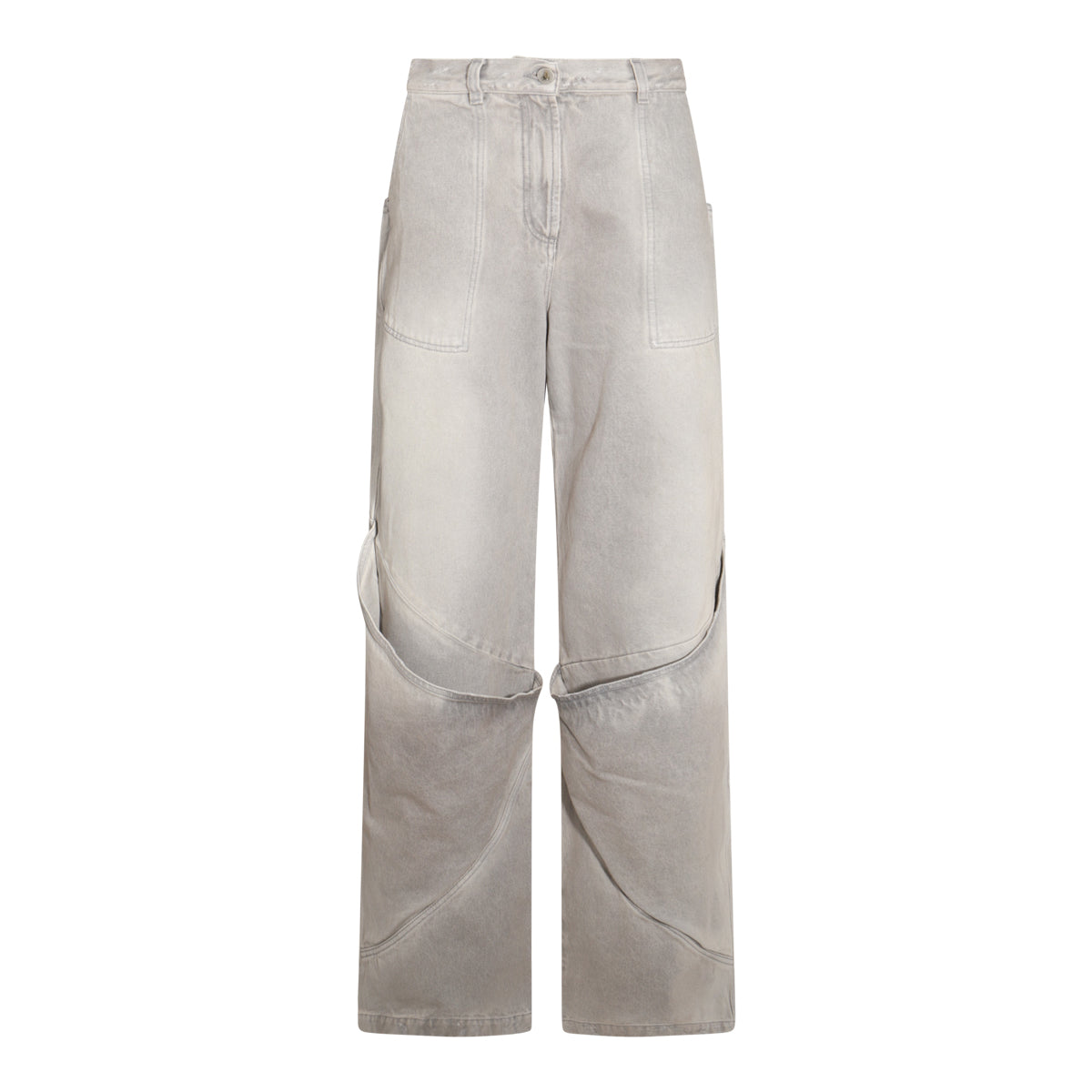 GREY COTTON DENIM JEANS
