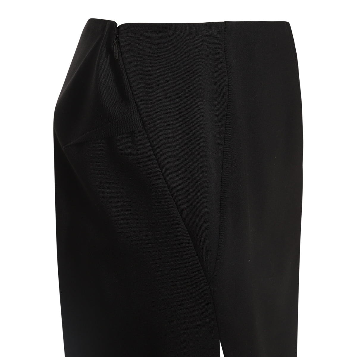 BLACK WOOL SKIRT