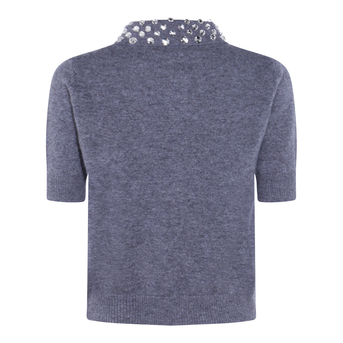 GREY WOOL POLO SHIRT