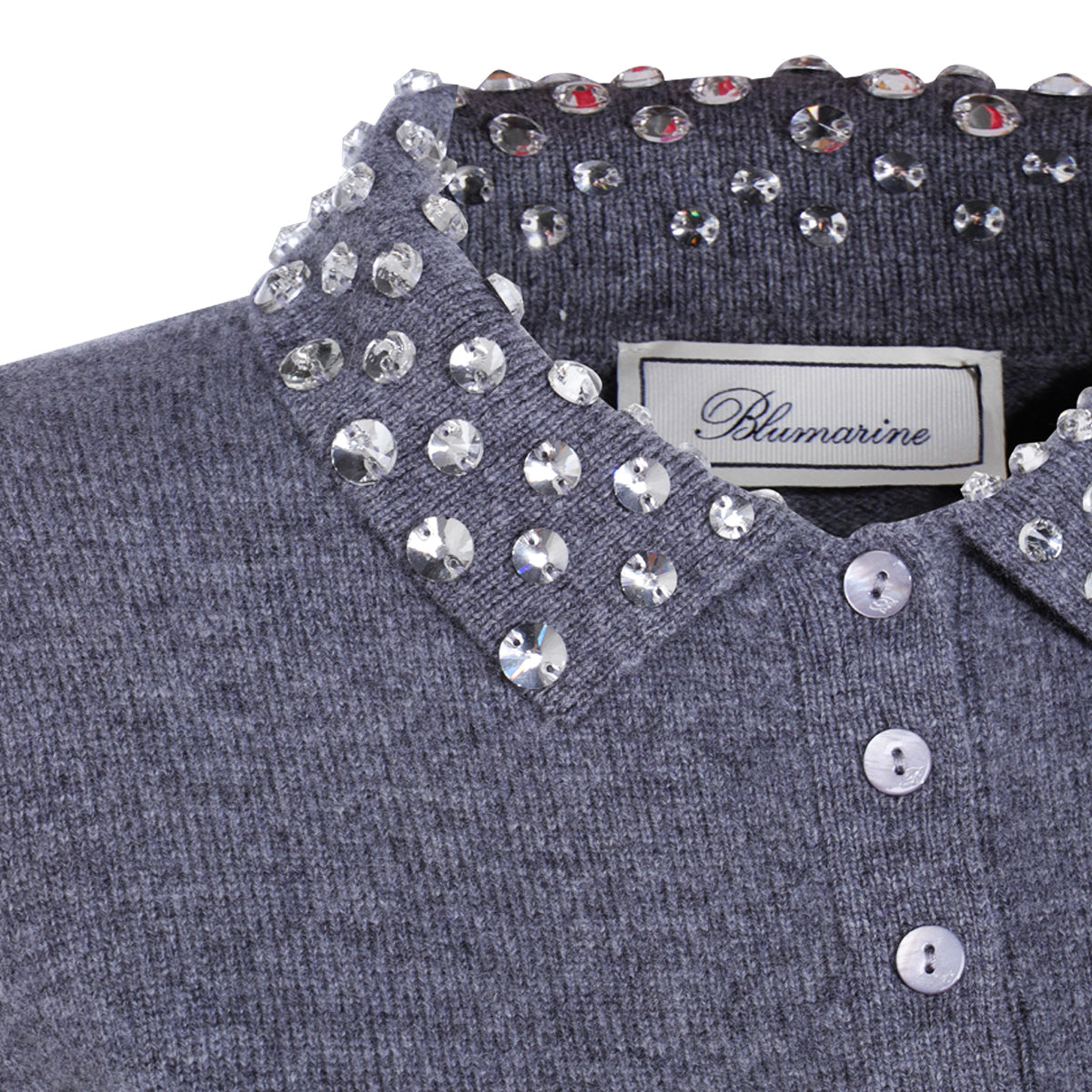 GREY WOOL POLO SHIRT