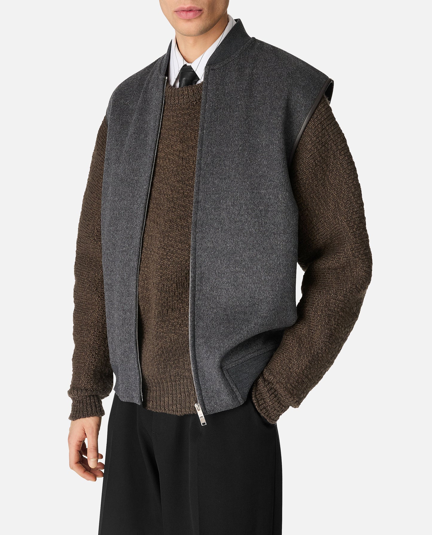 DOUBLE FACE WOOL GILET