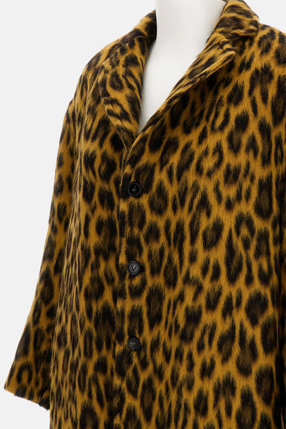LEOPARD-PRINT ALPACA COAT