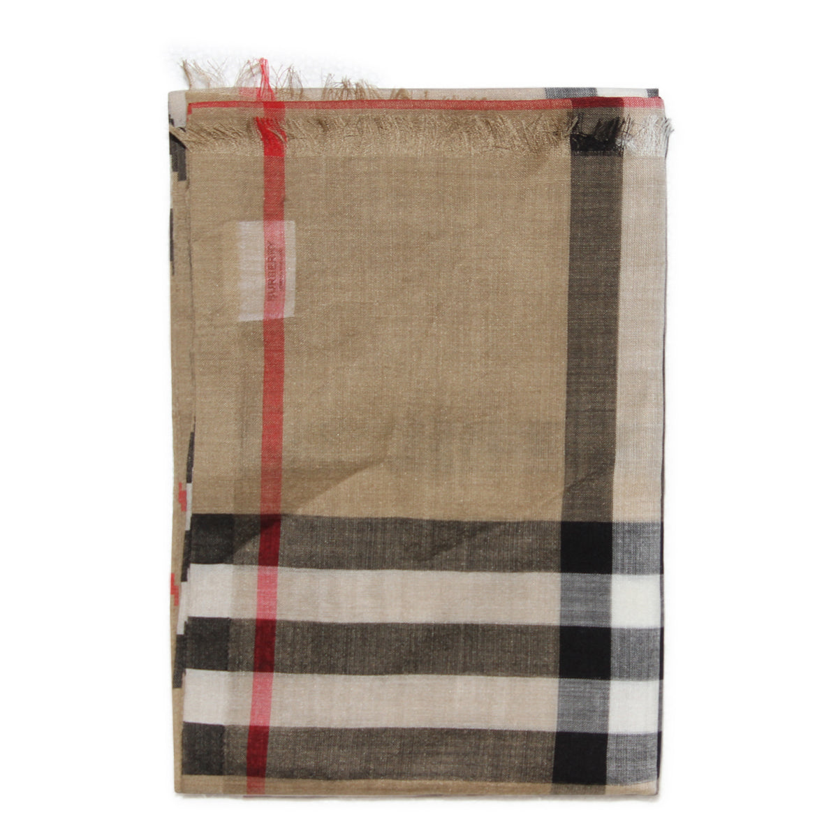 VINTAGE CHECK WOOL AND SILK BLEND SCARF