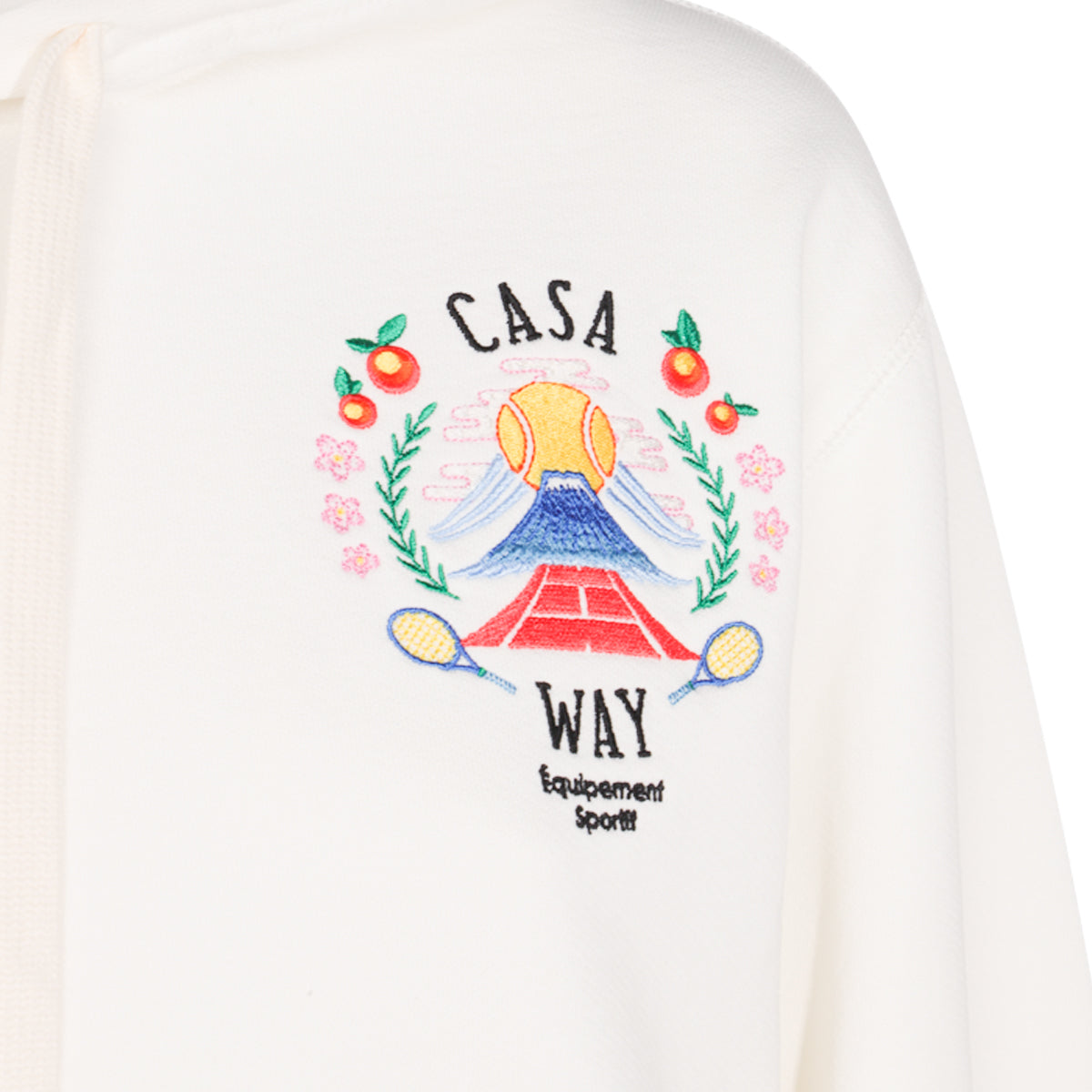 WHITE COTTON SWEATSHIRT